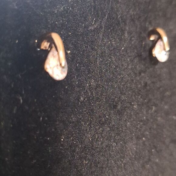 🎁Givenchy Rose Gold and Silver Crystal Accent Earrings - Picture 4 of 6